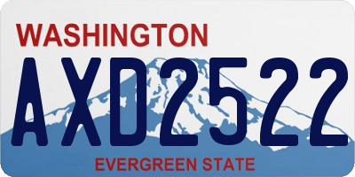 WA license plate AXD2522