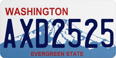 WA license plate AXD2525