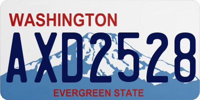 WA license plate AXD2528