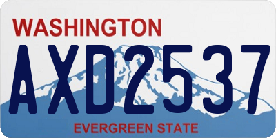 WA license plate AXD2537