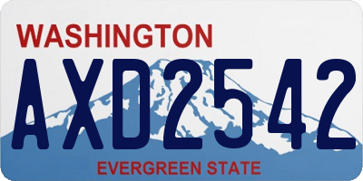 WA license plate AXD2542