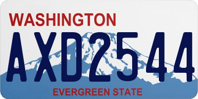 WA license plate AXD2544