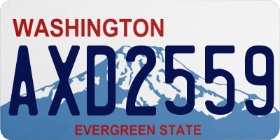 WA license plate AXD2559