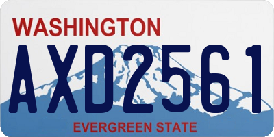 WA license plate AXD2561