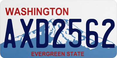 WA license plate AXD2562