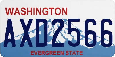 WA license plate AXD2566