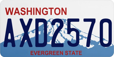 WA license plate AXD2570