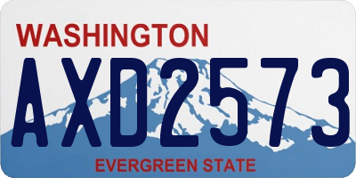 WA license plate AXD2573