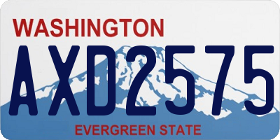 WA license plate AXD2575