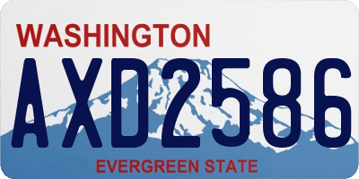WA license plate AXD2586
