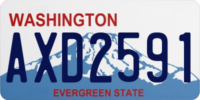 WA license plate AXD2591