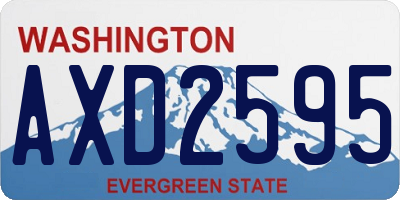 WA license plate AXD2595