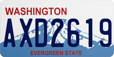 WA license plate AXD2619