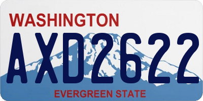 WA license plate AXD2622
