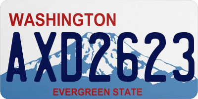 WA license plate AXD2623