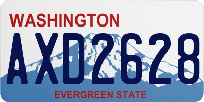 WA license plate AXD2628