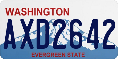 WA license plate AXD2642