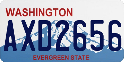 WA license plate AXD2656