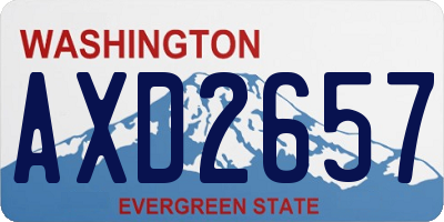 WA license plate AXD2657
