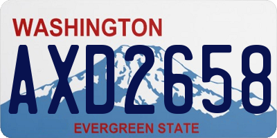 WA license plate AXD2658