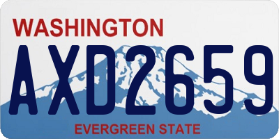 WA license plate AXD2659