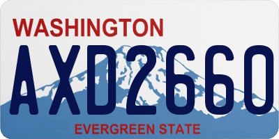WA license plate AXD2660