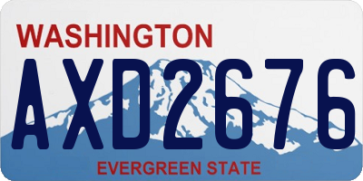 WA license plate AXD2676