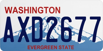 WA license plate AXD2677