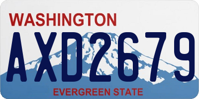 WA license plate AXD2679