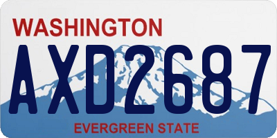WA license plate AXD2687
