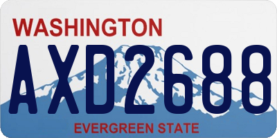 WA license plate AXD2688