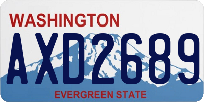 WA license plate AXD2689