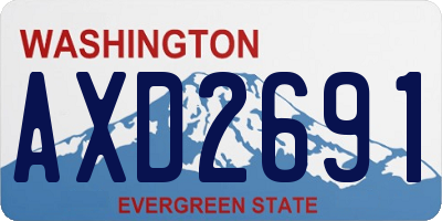 WA license plate AXD2691