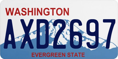 WA license plate AXD2697