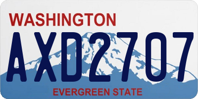 WA license plate AXD2707