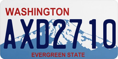 WA license plate AXD2710