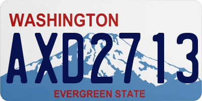WA license plate AXD2713
