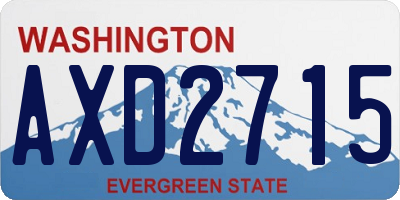 WA license plate AXD2715