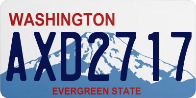 WA license plate AXD2717