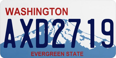 WA license plate AXD2719