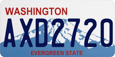 WA license plate AXD2720