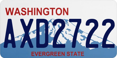 WA license plate AXD2722