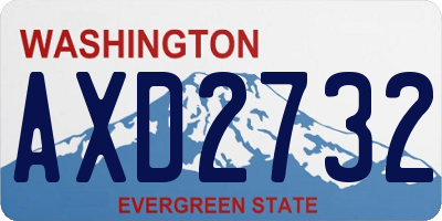 WA license plate AXD2732