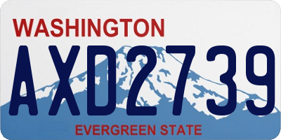WA license plate AXD2739