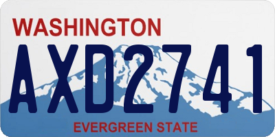 WA license plate AXD2741