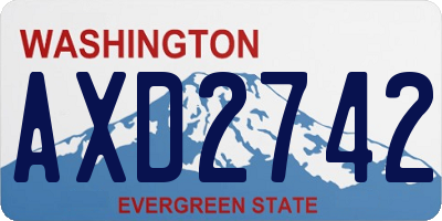 WA license plate AXD2742