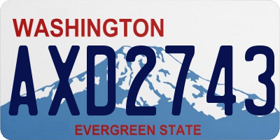 WA license plate AXD2743
