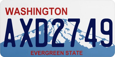 WA license plate AXD2749