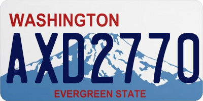 WA license plate AXD2770