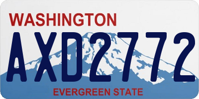 WA license plate AXD2772